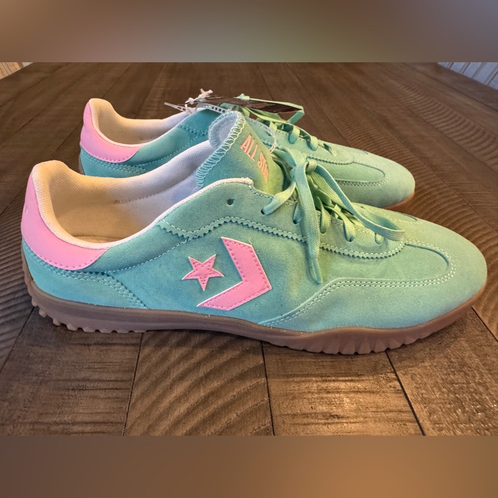 Converse Run Star Trainer Suede Sneakers Aqua/Pink Men’s Size 13 (NWT) - Picture 5 of 16